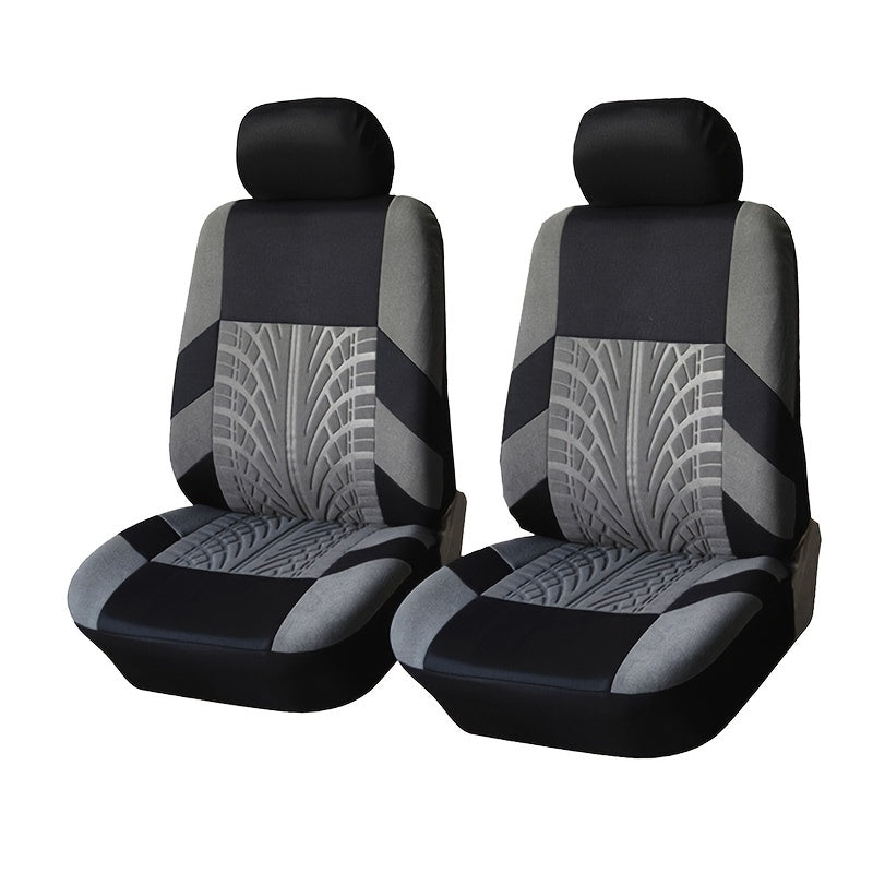 Embossed Car Universal Seat Cover Two Simple Business Advanced Universal For Most Cars 2PCS Car Seat Covers