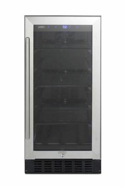 Summit Appliance ALBV15 Black Wide Cabinet -In BeveraCenter