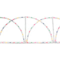 7.5' Lighted White Christmas Pathway Fence - Multi-Color Lights