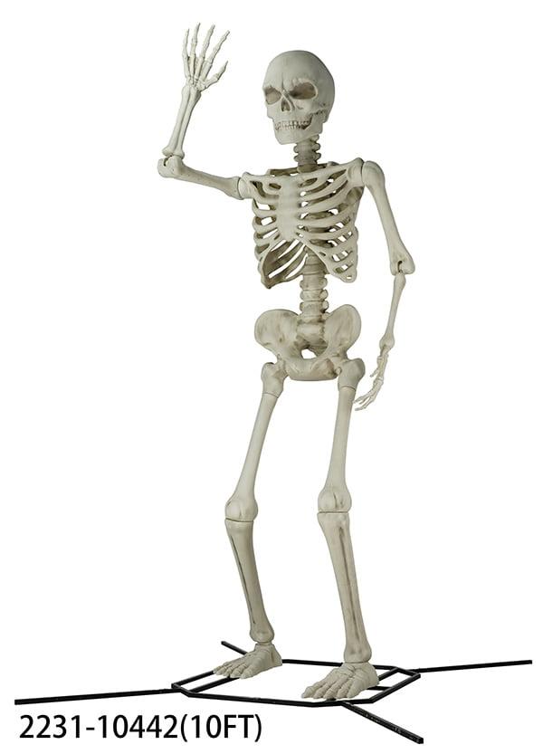 Way To Celebrate 10ft Giant Poseable Skeleton, Outdoor Halloween Decoration
