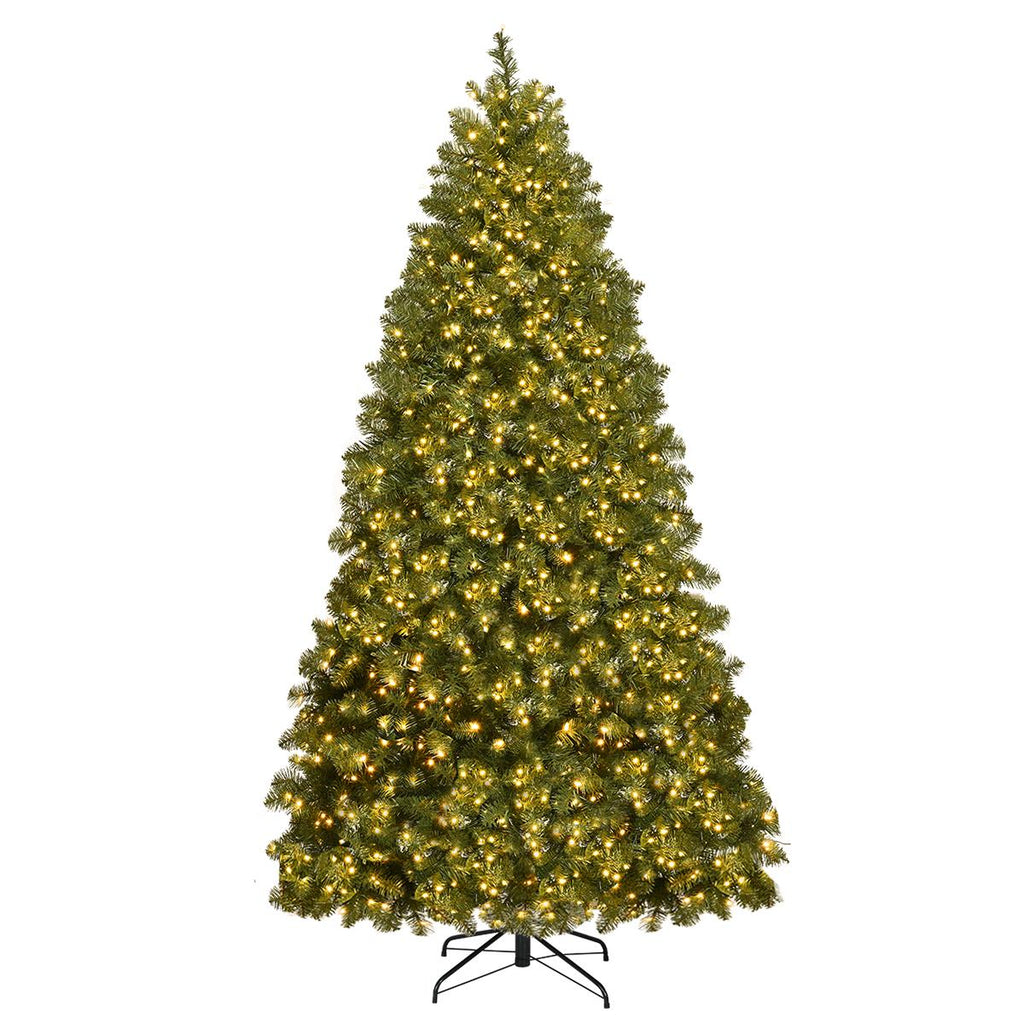 Costway Pre-Lit PVC Christmas Tree 7Ft Spruce Hinged 700 LED Lights