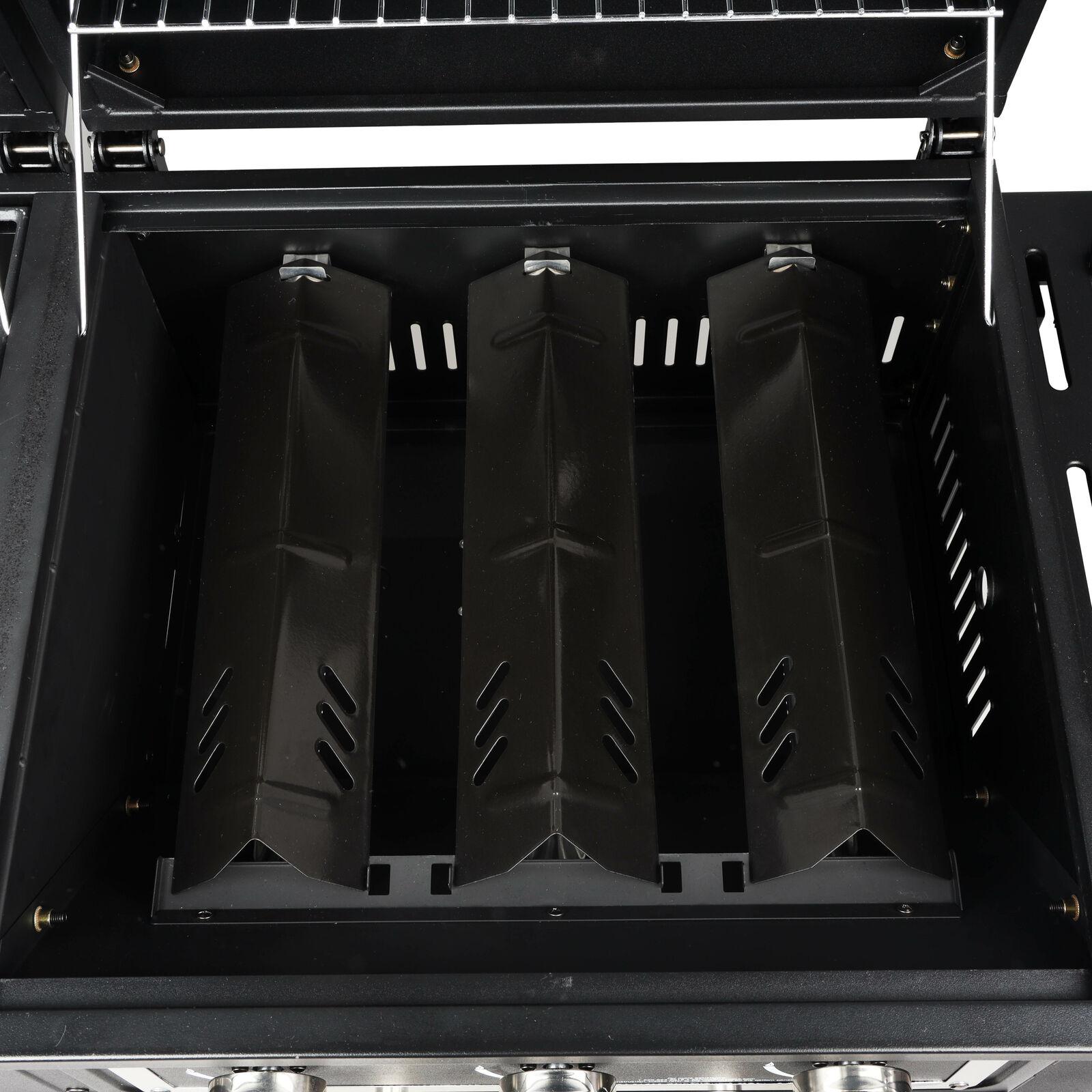 Dual Fuel Gas & Charcoal Combo Grill, Black with  NEW