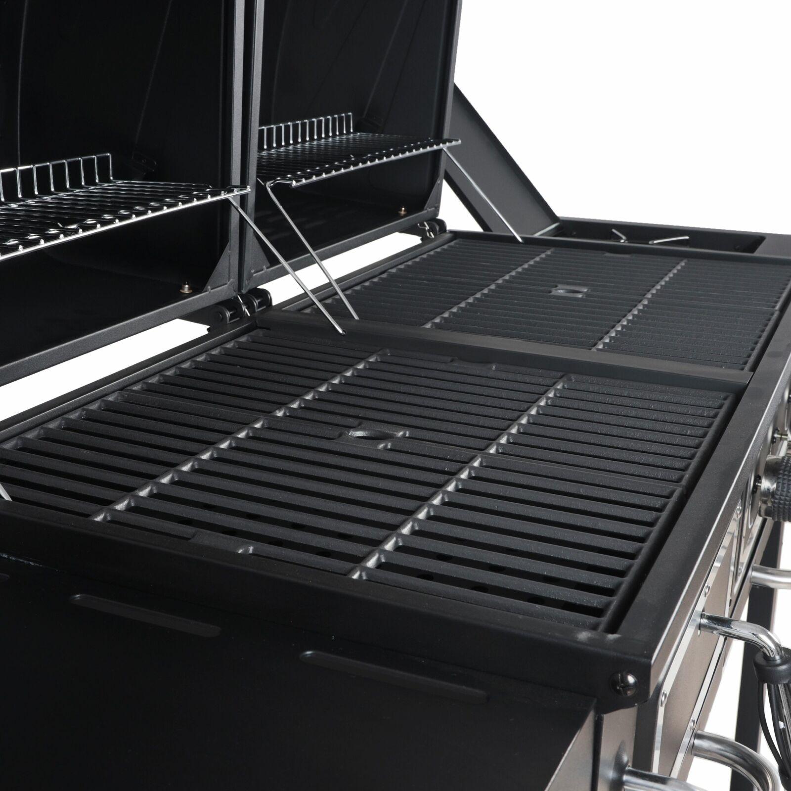 Dual Fuel Gas & Charcoal Combo Grill, Black with  NEW