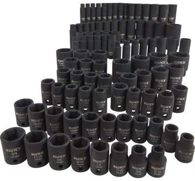 Klutch Impact Socket Set - 94-Pc. 3/8in.- and 1/2in.-Drive