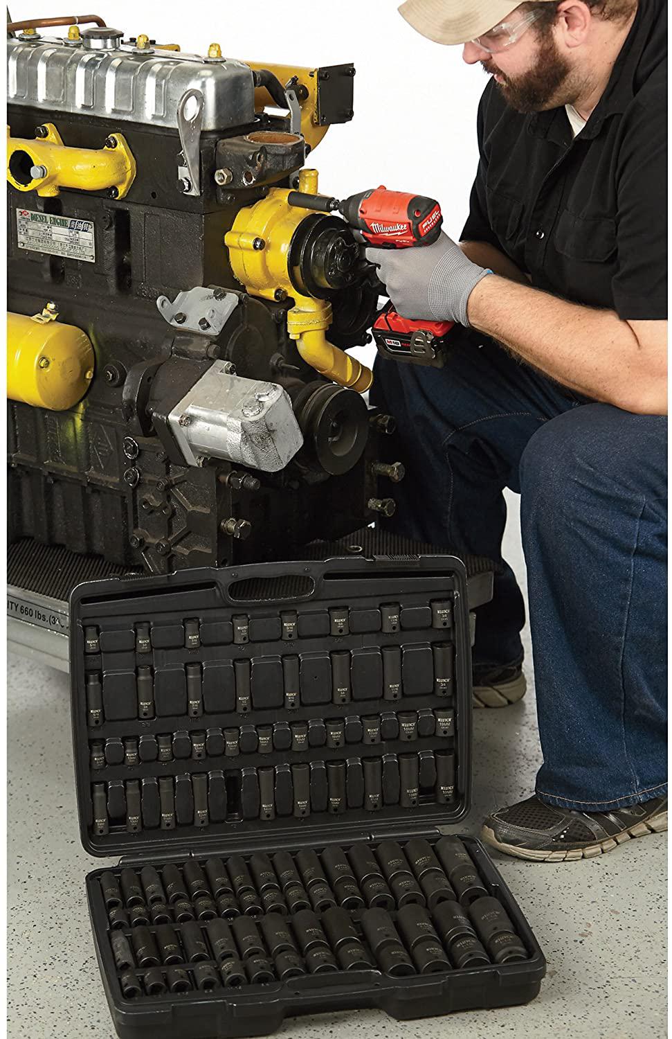 Klutch Impact Socket Set - 94-Pc. 3/8in.- and 1/2in.-Drive