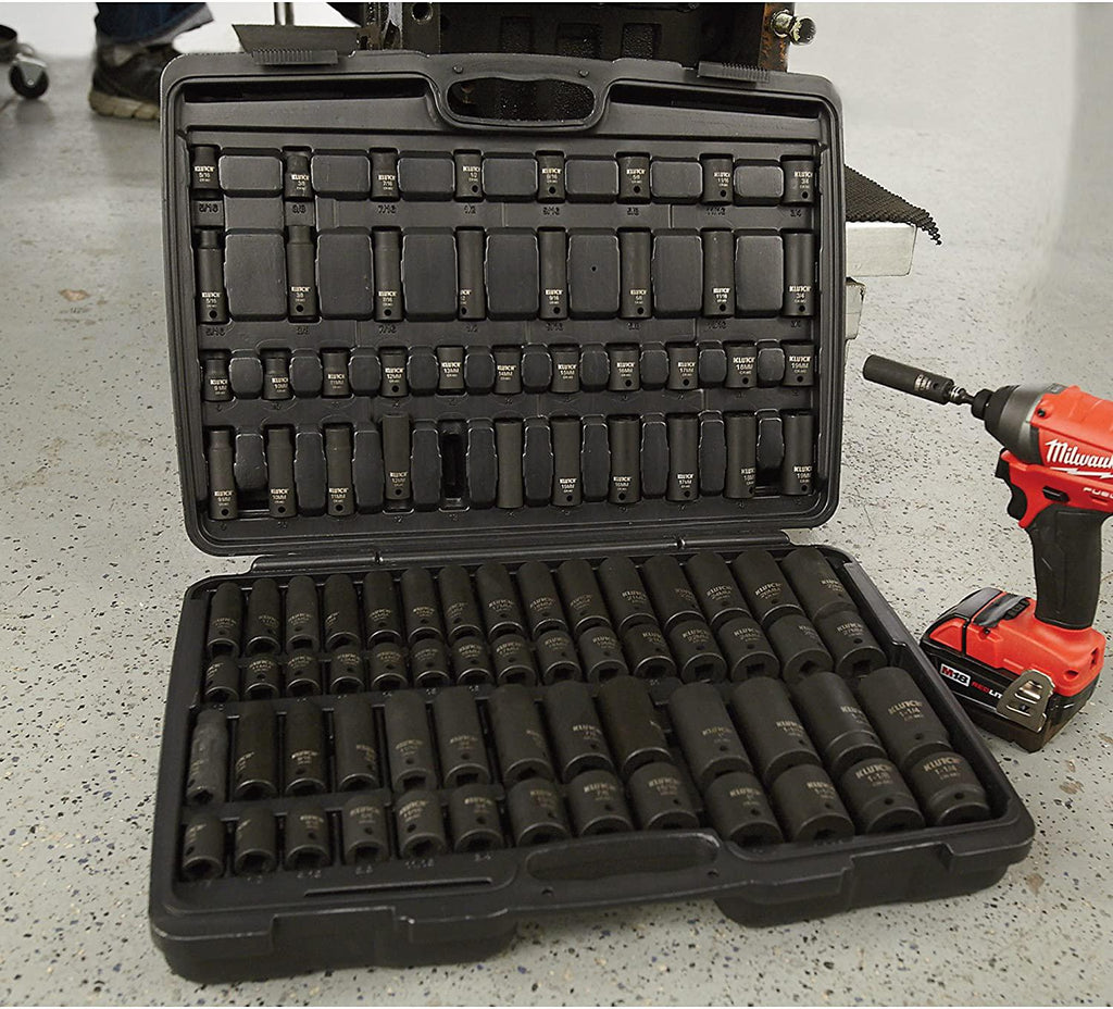 Klutch Impact Socket Set - 94-Pc. 3/8in.- and 1/2in.-Drive