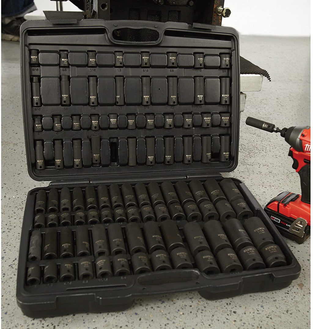 Klutch Impact Socket Set - 94-Pc. 3/8in.- and 1/2in.-Drive