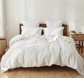 Duvet Protectors for Protective Cover Waterproof Washable Breathable Comforter Duvet Cover with Inner Corner Ties,Zipper Incontinence Care Bedding. (King,White)