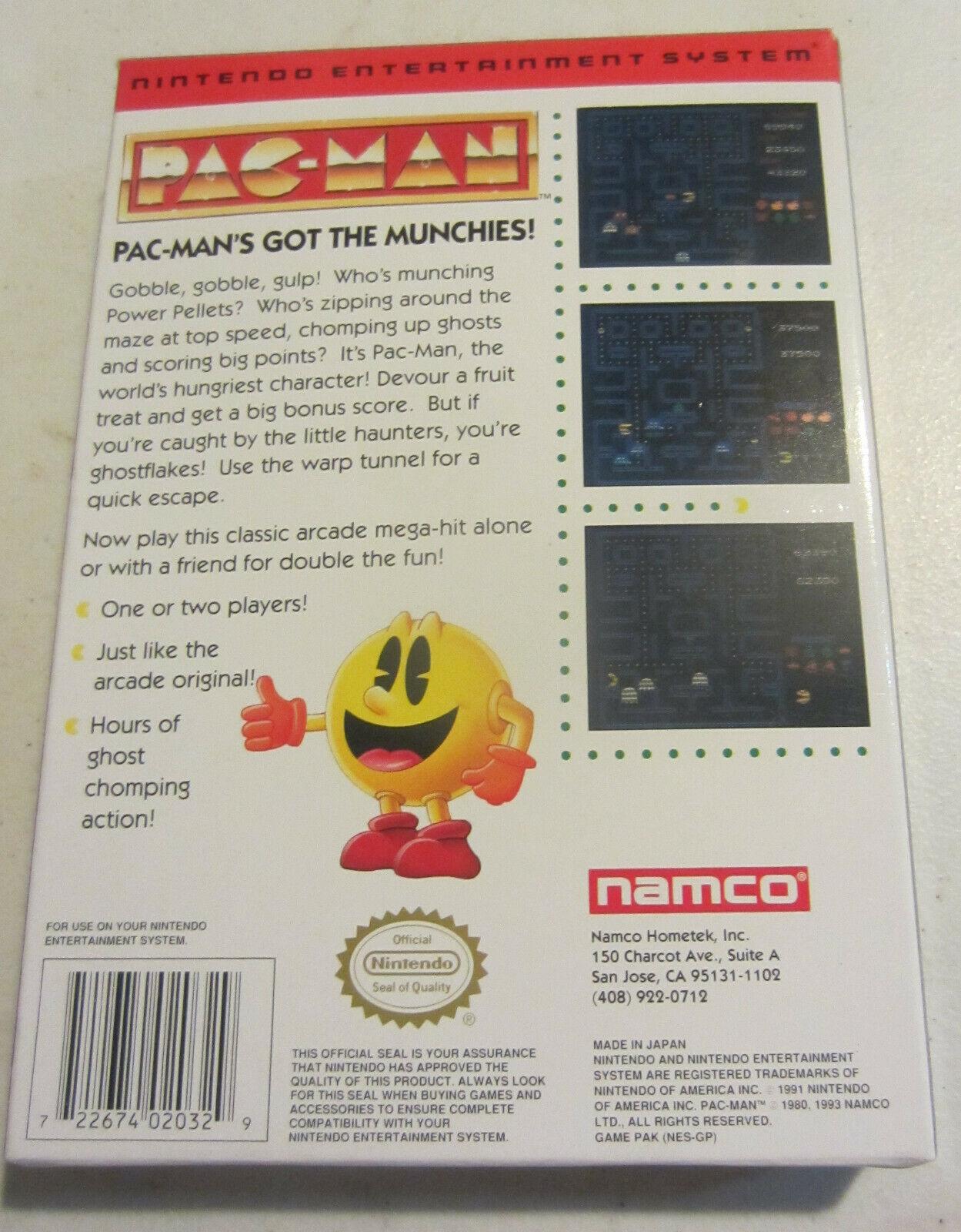 Pac-Man  Entertainment System 1990 NES - Namco