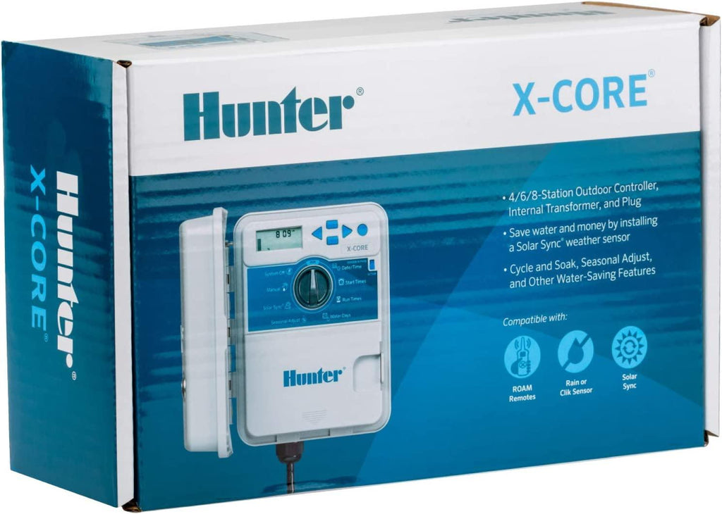 Hunter Sprinkler XC400 X-Core 4-Station Outdoor Irrigation Controller, Small