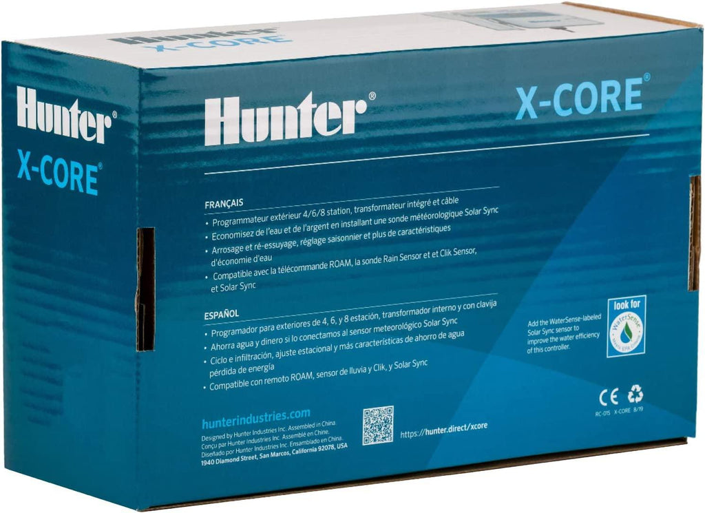 Hunter Sprinkler XC400 X-Core 4-Station Outdoor Irrigation Controller, Small