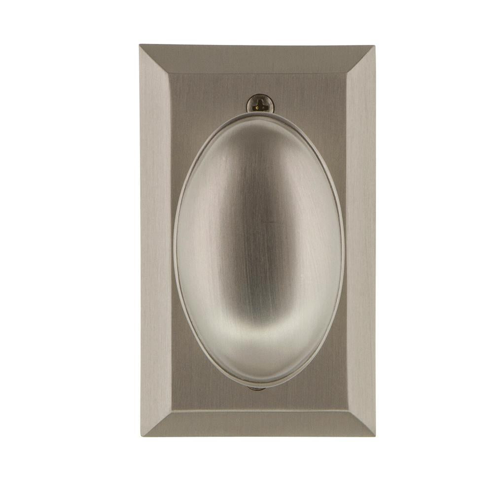 Studio Plate 2-3/4 in. Backset Satin Nickel PassaHall/Closet Homestead Door Knob