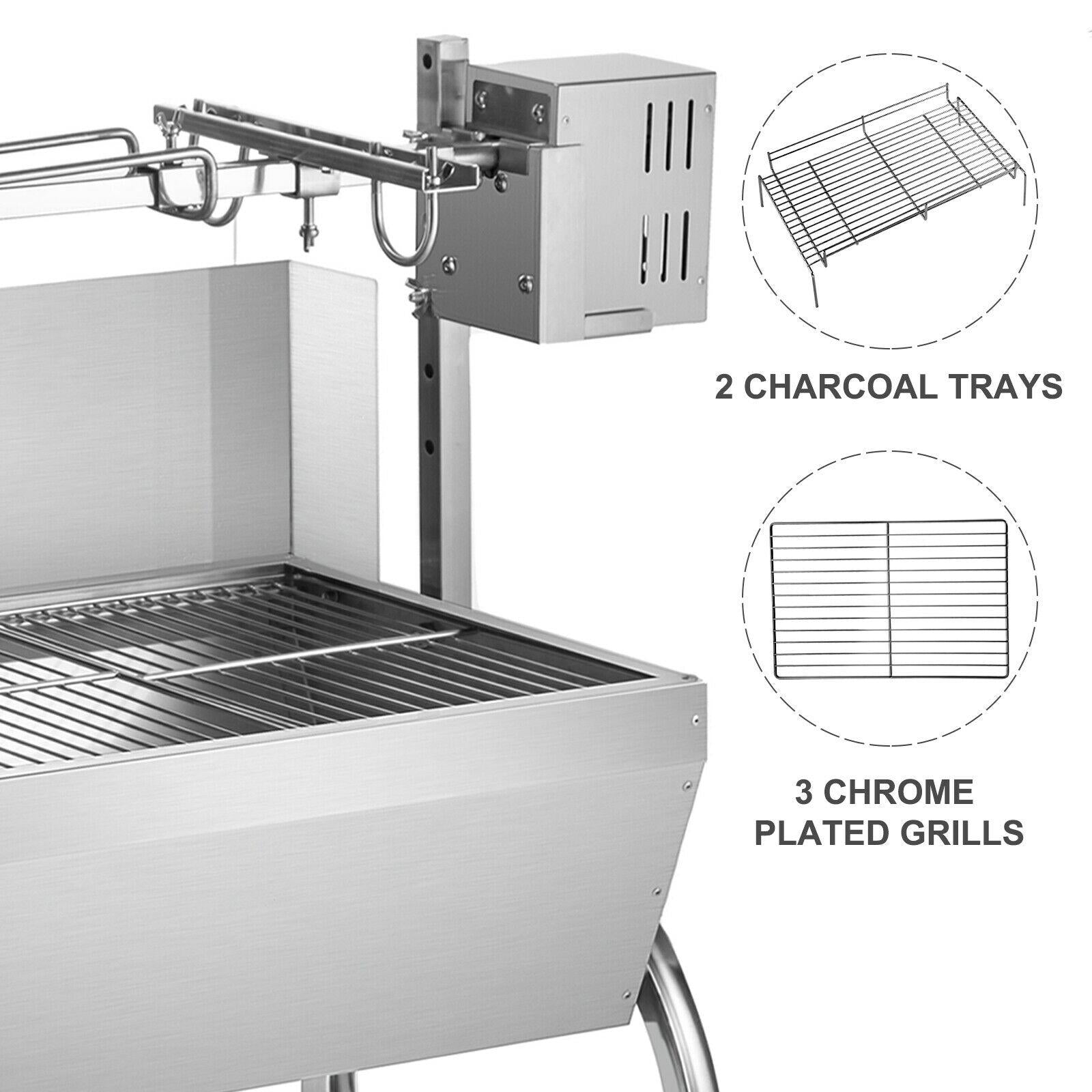 BBQ Roaster 45W 132lb Roasting Machine Pork Rotisserie Roaster for Lamp
