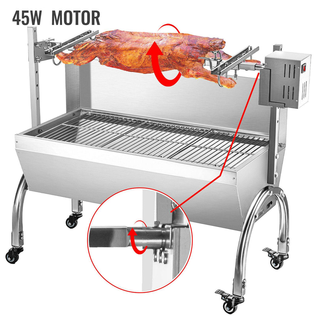 BBQ Roaster 45W 132lb Roasting Machine Pork Rotisserie Roaster for Lamp