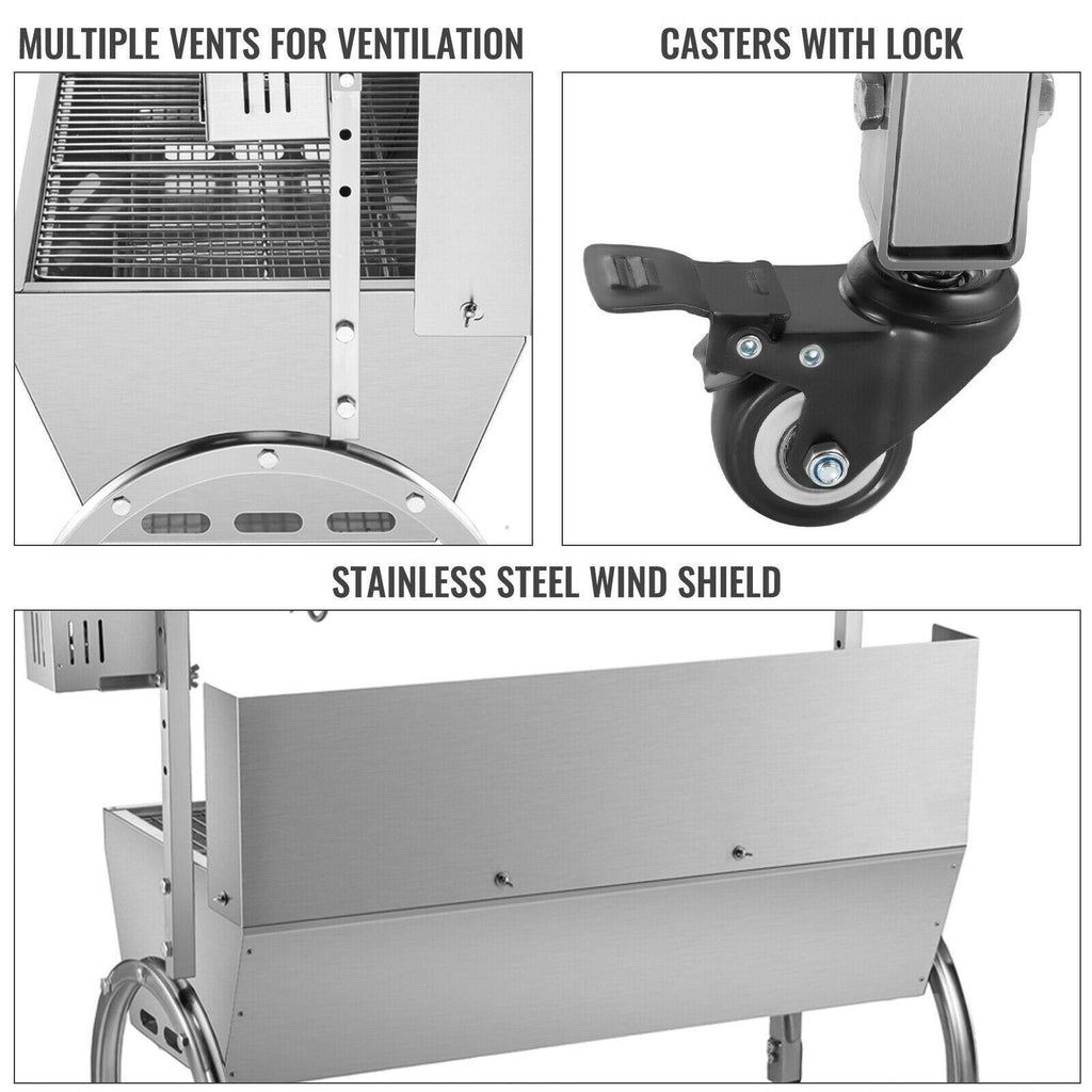 BBQ Roaster 45W 132lb Roasting Machine Pork Rotisserie Roaster for Lamp