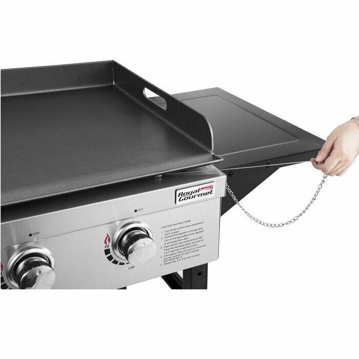 Outdoor CooStation BBQ Gas Griddle Flat Top 4 Burner Propane Barbecue Grill