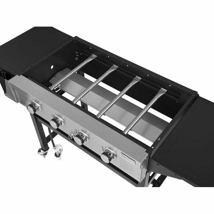 Outdoor CooStation BBQ Gas Griddle Flat Top 4 Burner Propane Barbecue Grill
