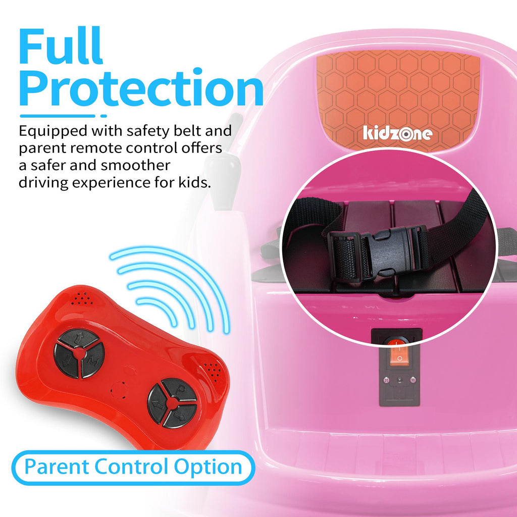 Kidzone DIY Number 6V Kids Toy Electric Ride On Bumper Car Vehicle Remote Control 360 Spin ASTM-certified 1-6 Years