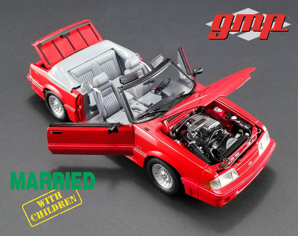 1988 Ford Mustang 5.0 Convertible Red "Married with Children" TV Series Ltd Ed 630 pcs 1/18 Diecast Car by GMP