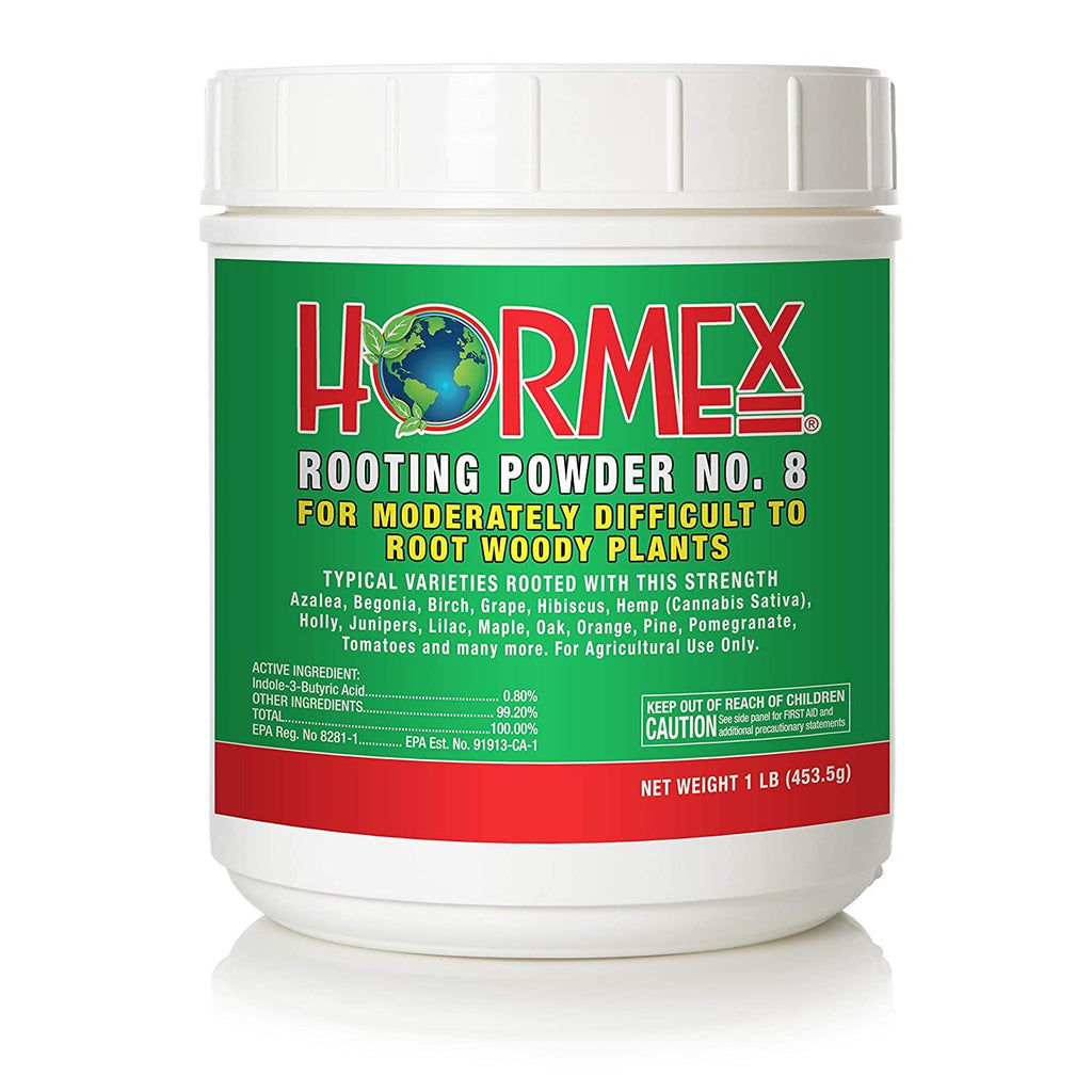 Rooting Hormone for Cuttings - Plant Propagation Rooting Powder #8 by Hormex - for Moderately Difficult to Root Plants - Fastest IBA Rooting Compound for Healthy Plants