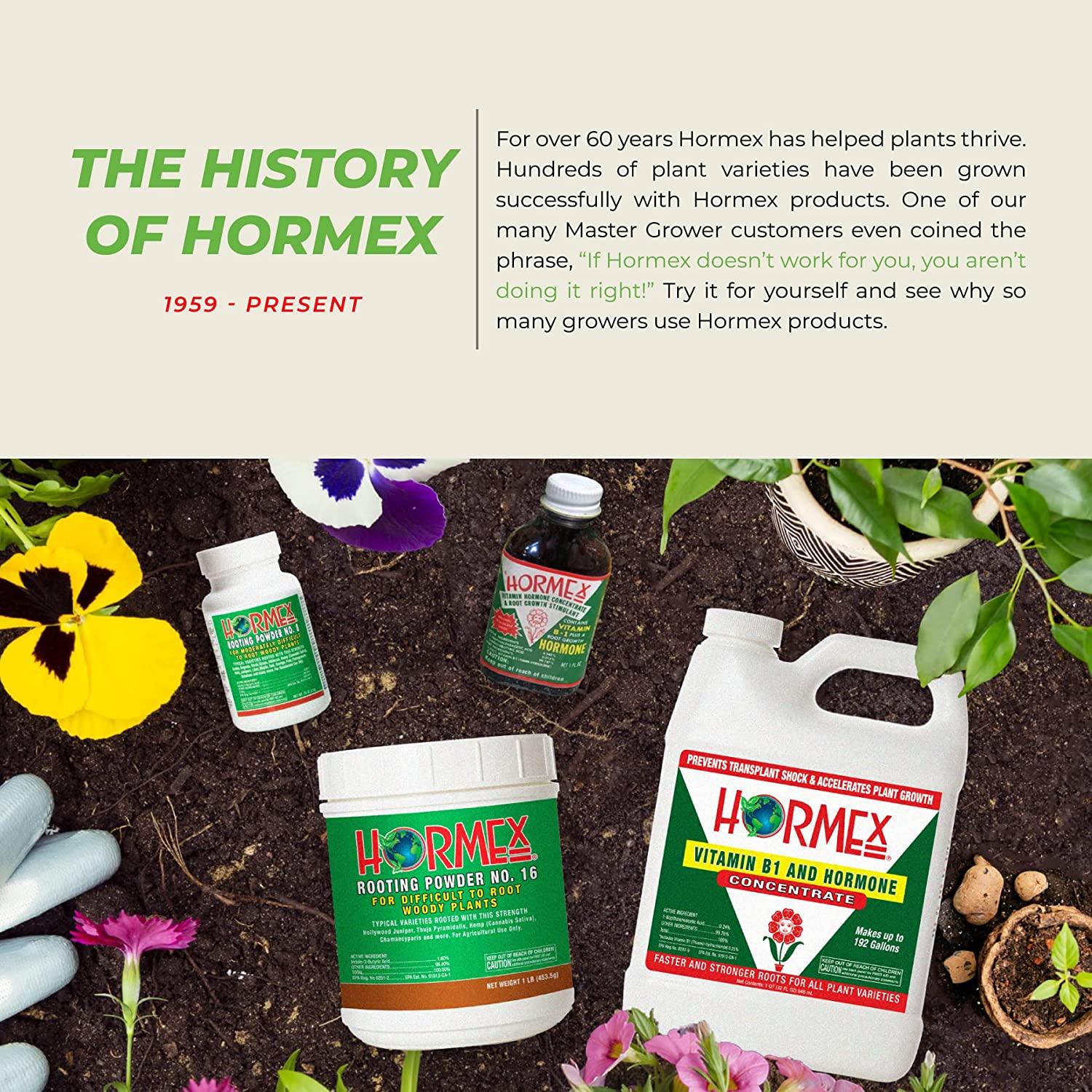 Rooting Hormone for Cuttings - Plant Propagation Rooting Powder #8 by Hormex - for Moderately Difficult to Root Plants - Fastest IBA Rooting Compound for Healthy Plants
