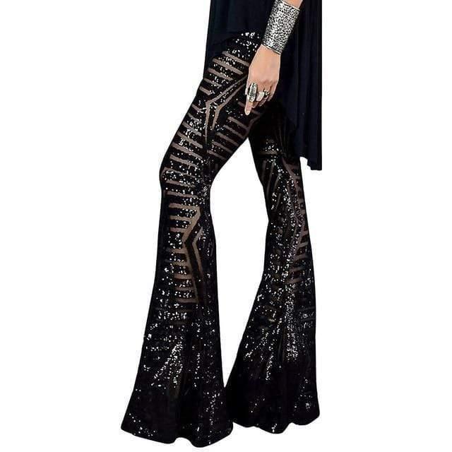 high waist sequins trouser