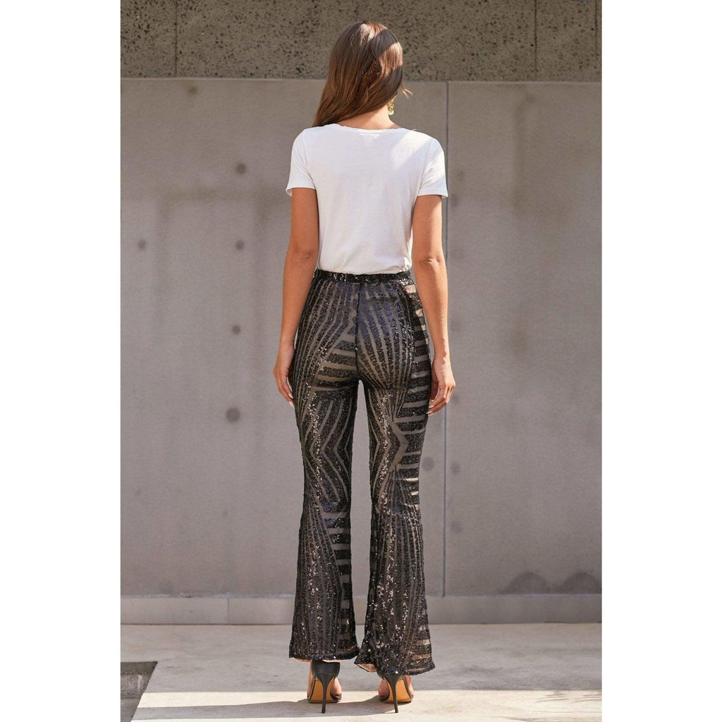 high waist sequins trouser