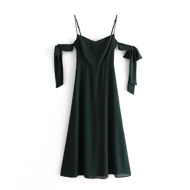 vintage off shoulder long dress