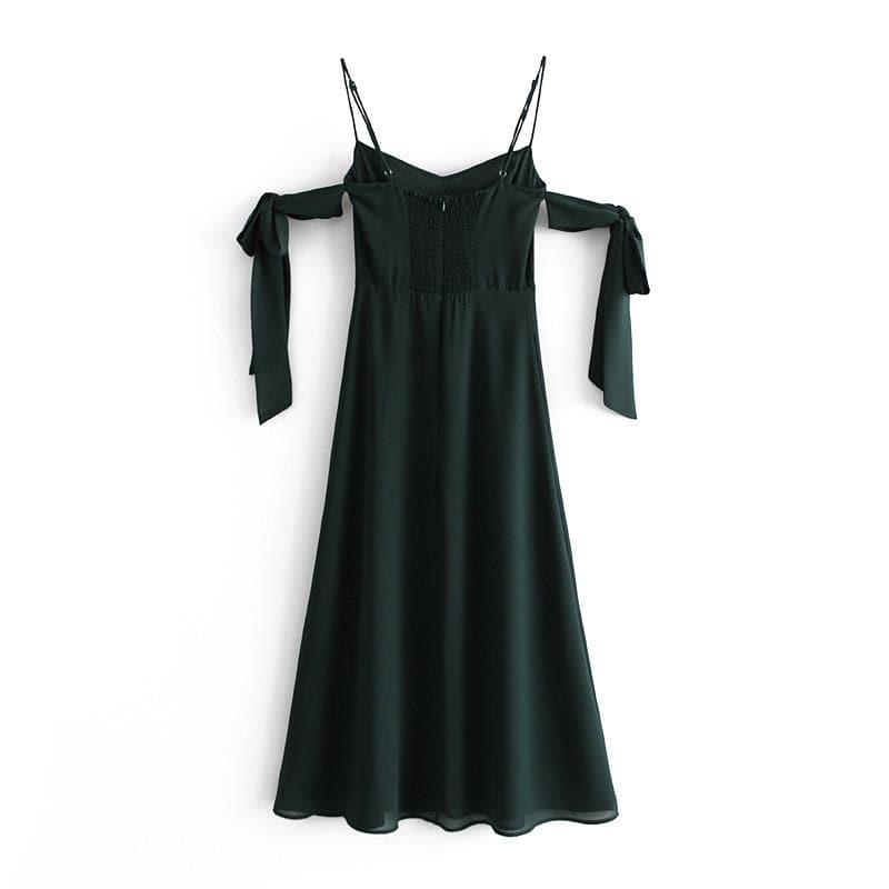 vintage off shoulder long dress