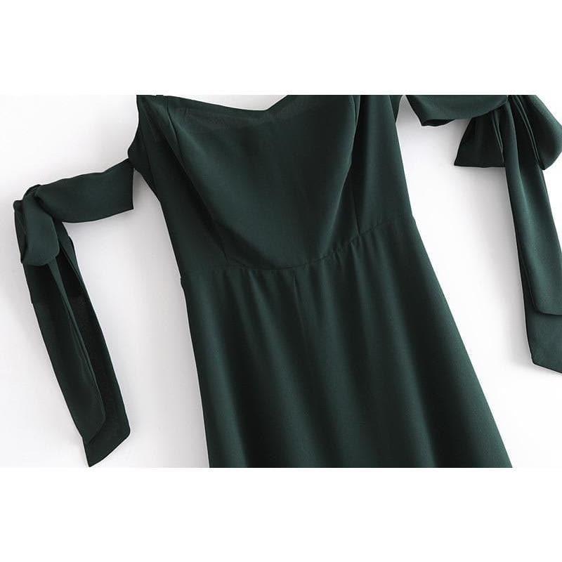 vintage off shoulder long dress