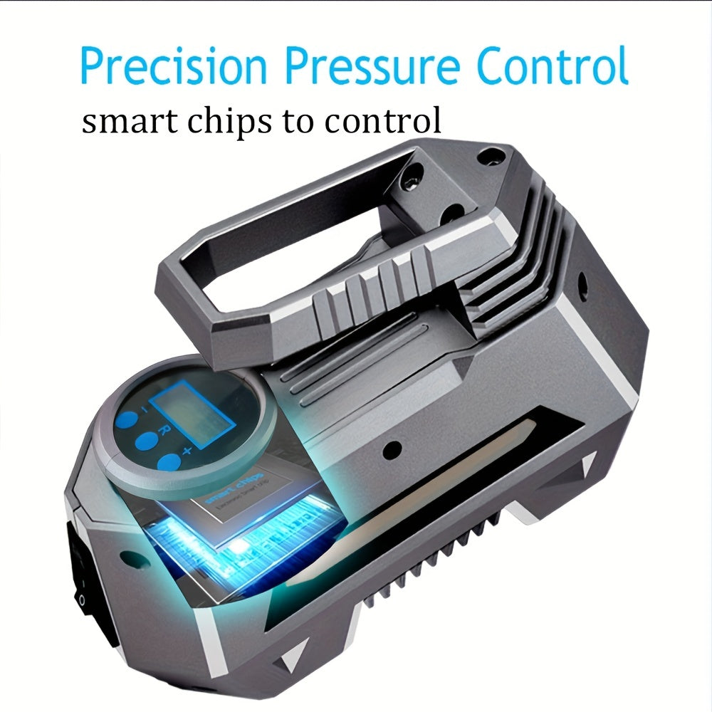 Auto Air Compressor For Tires, Inflator Car Tire Pump With Digital Display Pressure Gau150 Psi Bright Emergency Flashlight