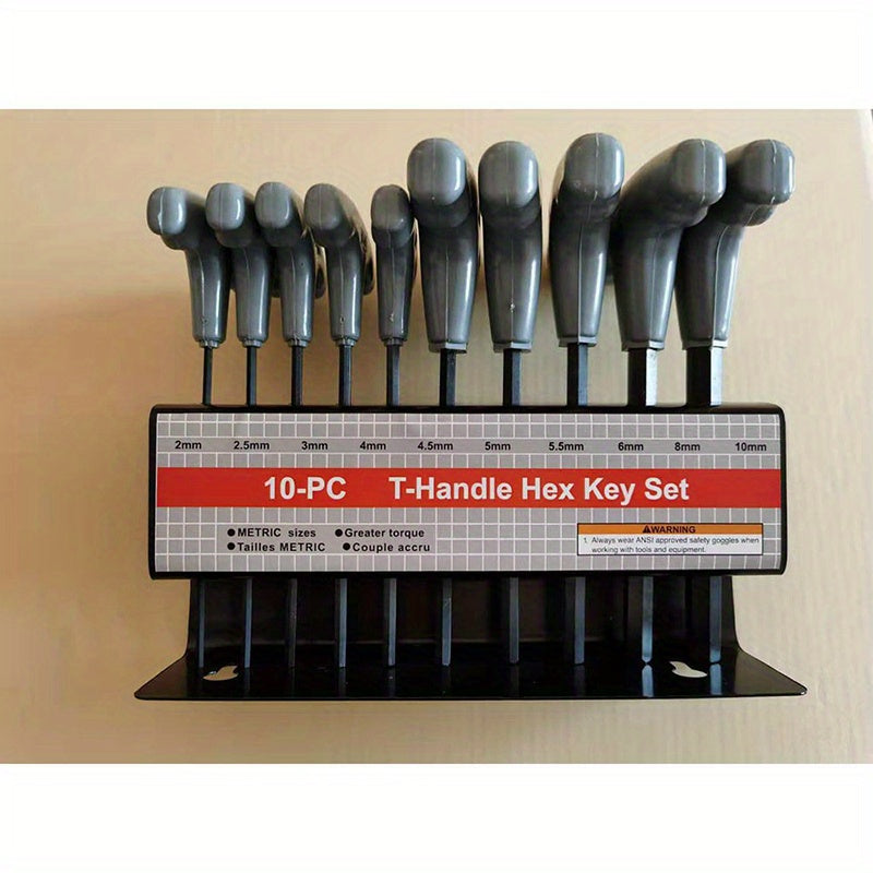 T Handle Hex Key Set Metric And Or SAE 10 To 20pcs Allen Allan Keys T Bar Wrench With Stand
