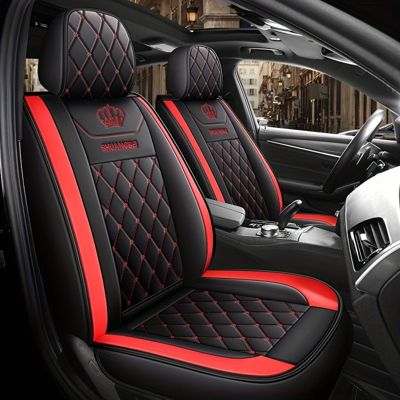 5 Car Seat Cover Set Full PackaCar Seat Cushion PU Leather Car Seat Cover Universal Car Seat Cover Full Set Compatible With Five-seat Models