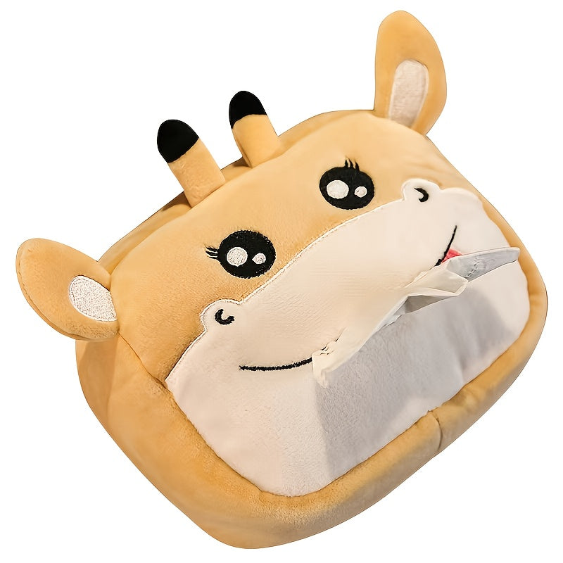 Cute Cartoon Plush Tissue Box Holder: Add a Fun Touch to Your Car Interior!