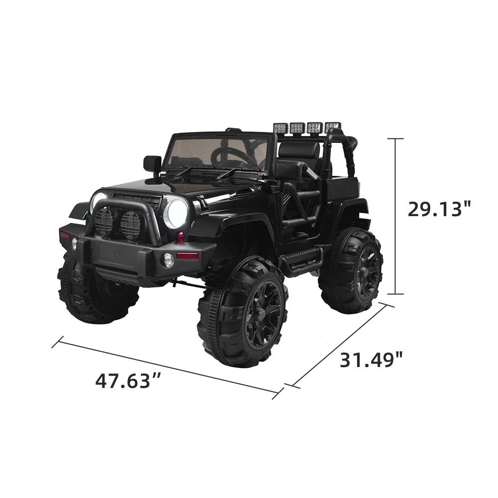 Remote Control Car, Ride on Car Electric Vehicle Toys SUV Car w/ Remote Control, 3 Speeds, LED Lights, MP3 Music Toys for Kids Children Christmas Halloween Birthday Gift for Boys Girls