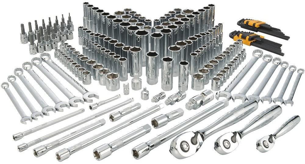 DEWALT Mechanics Tools Kit and Socket Set, 204-Piece (DWMT72165) &amp; Screwdriver Bit Set, Impact Ready, FlexTorq, 40-Piece (DWA2T40IR),Black/Silver IMPACT READY FlexTorq Screw Driving Set, 40-Piece