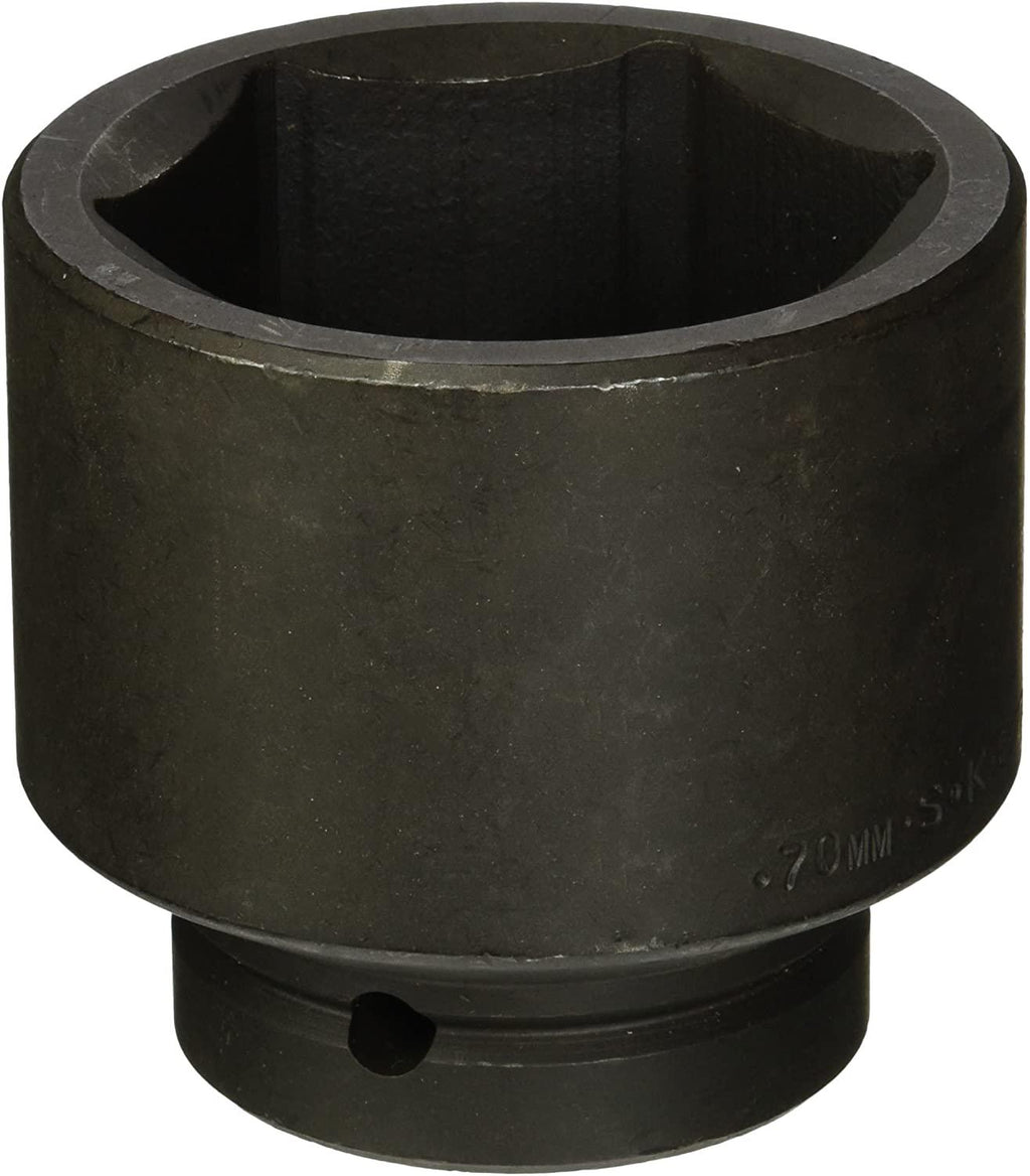 SK Hand Tool 85770S 1-Inch Drive Standard Impact Socket, 70mm