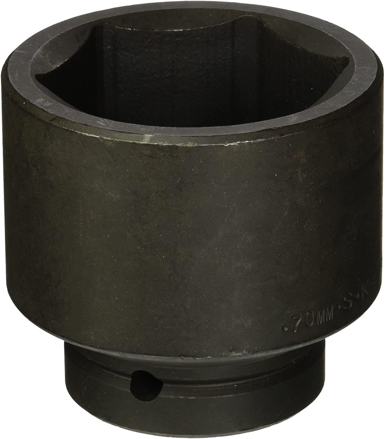 SK Hand Tool 85770S 1-Inch Drive Standard Impact Socket, 70mm