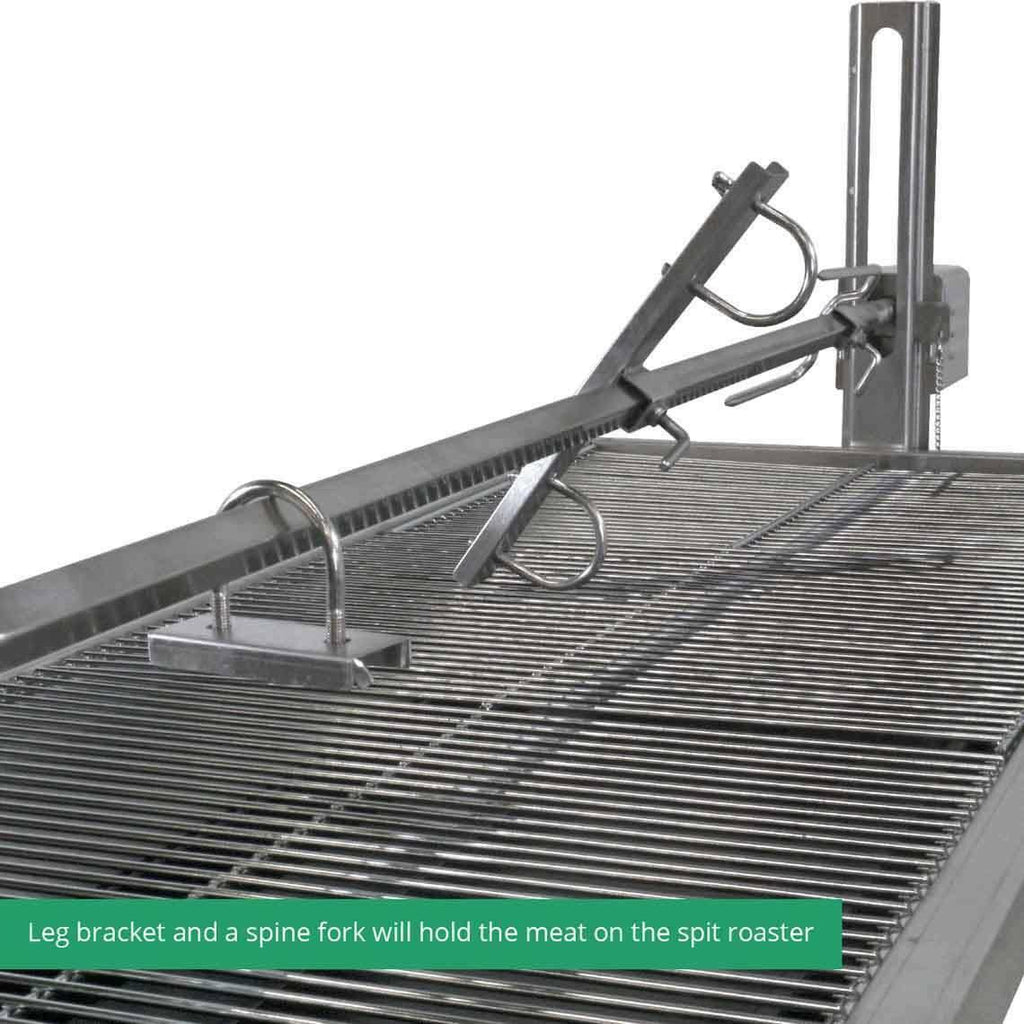 13W  Steel Rotisserie Grill, Rated 88 LB, BBQ Spit