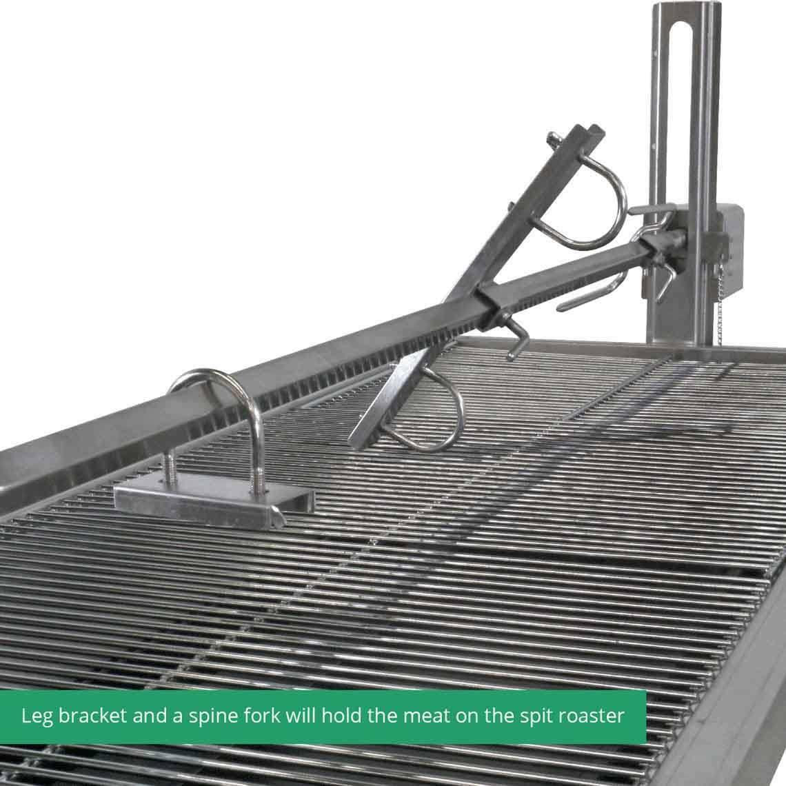 13W  Steel Rotisserie Grill, Rated 88 LB, BBQ Spit