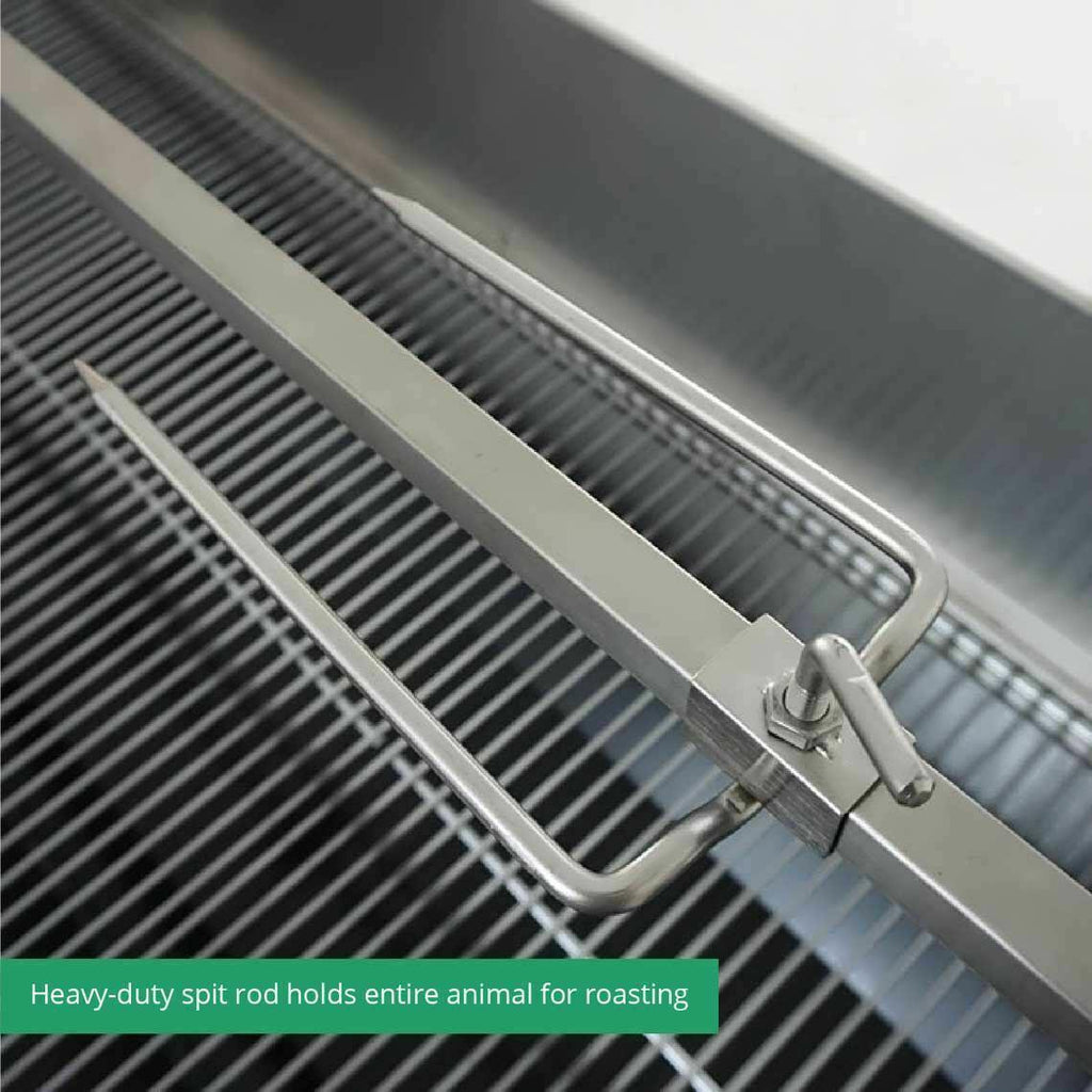 13W  Steel Rotisserie Grill, Rated 88 LB, BBQ Spit