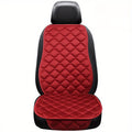 1pc/2pcs Car Seat Cover With Soft Velvet And Plaid Comfortable Memory Foam With Phone StoraBag Back Non-slip Silicone Particle Back Seat Cushion
