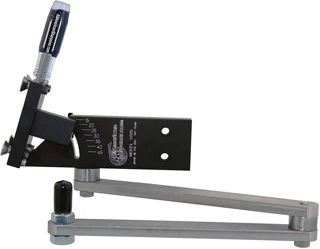 All American Sharpener Model 5005 Gen 2 (15°-45° Adjustable Lawn Mower Blade Sharpener for Right and Left Hand Blades)…