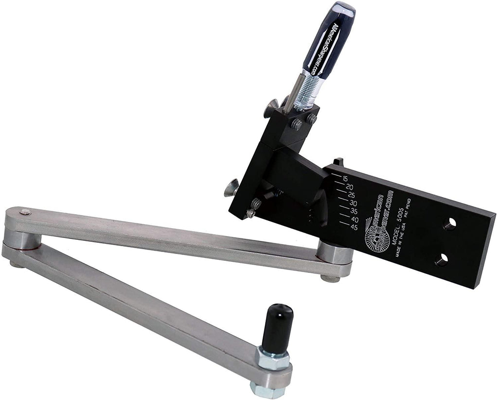 All American Sharpener Model 5005 Gen 2 (15°-45° Adjustable Lawn Mower Blade Sharpener for Right and Left Hand Blades)…
