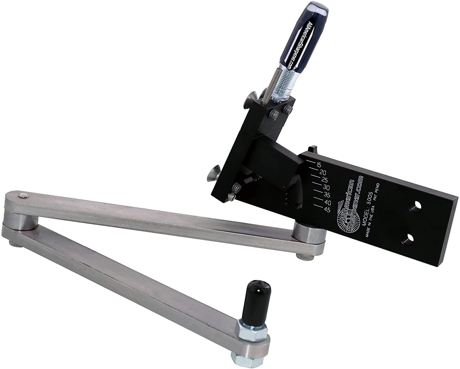 All American Sharpener Model 5005 Gen 2 (15°-45° Adjustable Lawn Mower Blade Sharpener for Right and Left Hand Blades)…