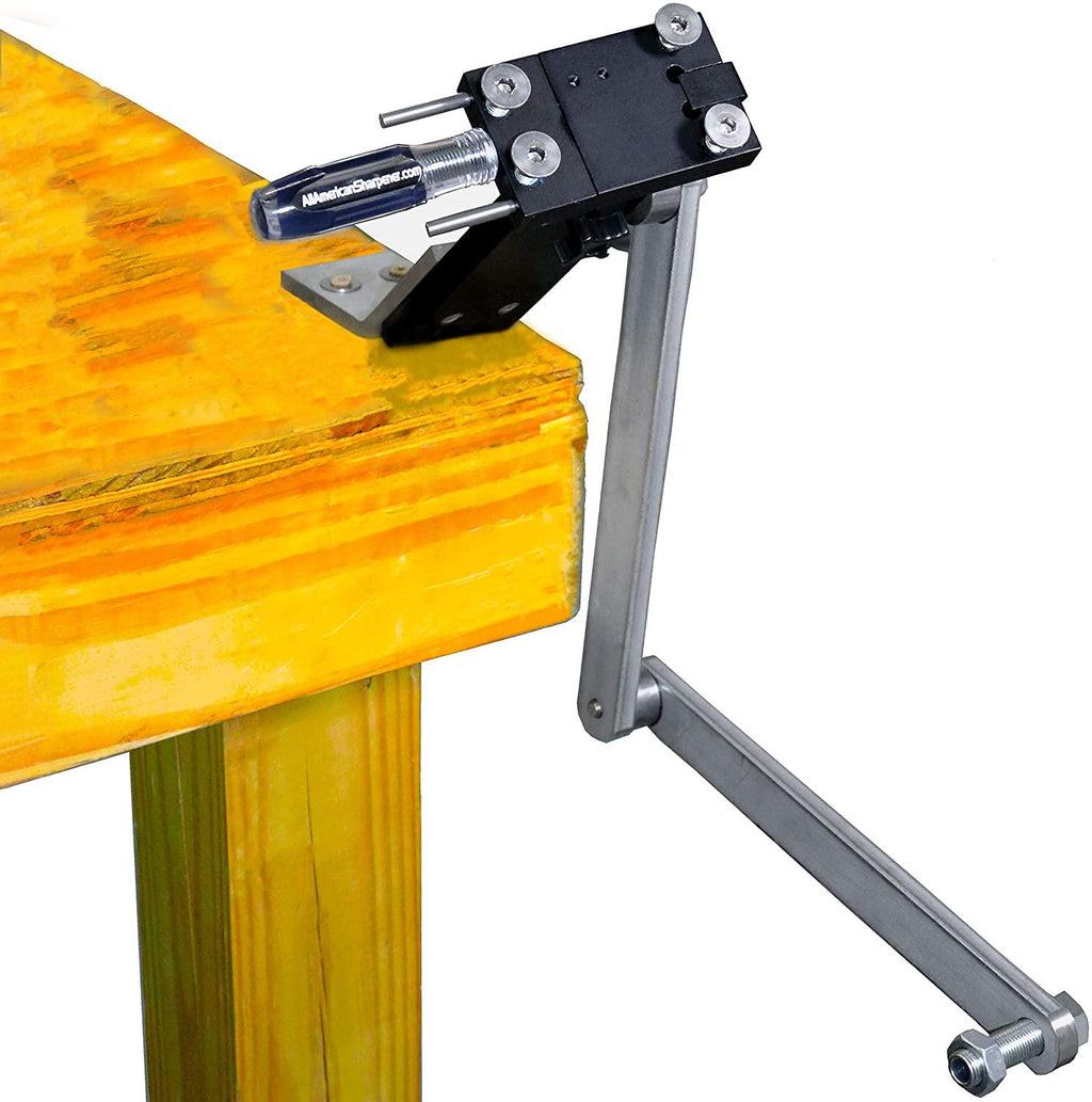 All American Sharpener Model 5005 Gen 2 (15°-45° Adjustable Lawn Mower Blade Sharpener for Right and Left Hand Blades)…