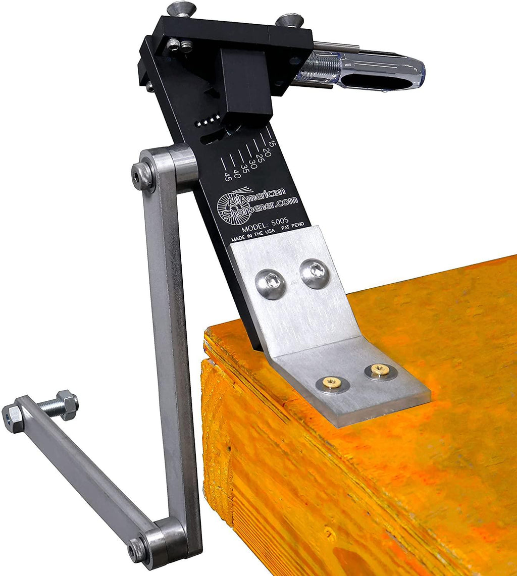 All American Sharpener Model 5005 Gen 2 (15°-45° Adjustable Lawn Mower Blade Sharpener for Right and Left Hand Blades)…