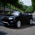 Land Rover 12 volt Ride on power battery car for kids Remote control LED ligths MP3 Engine Sounds  - Black