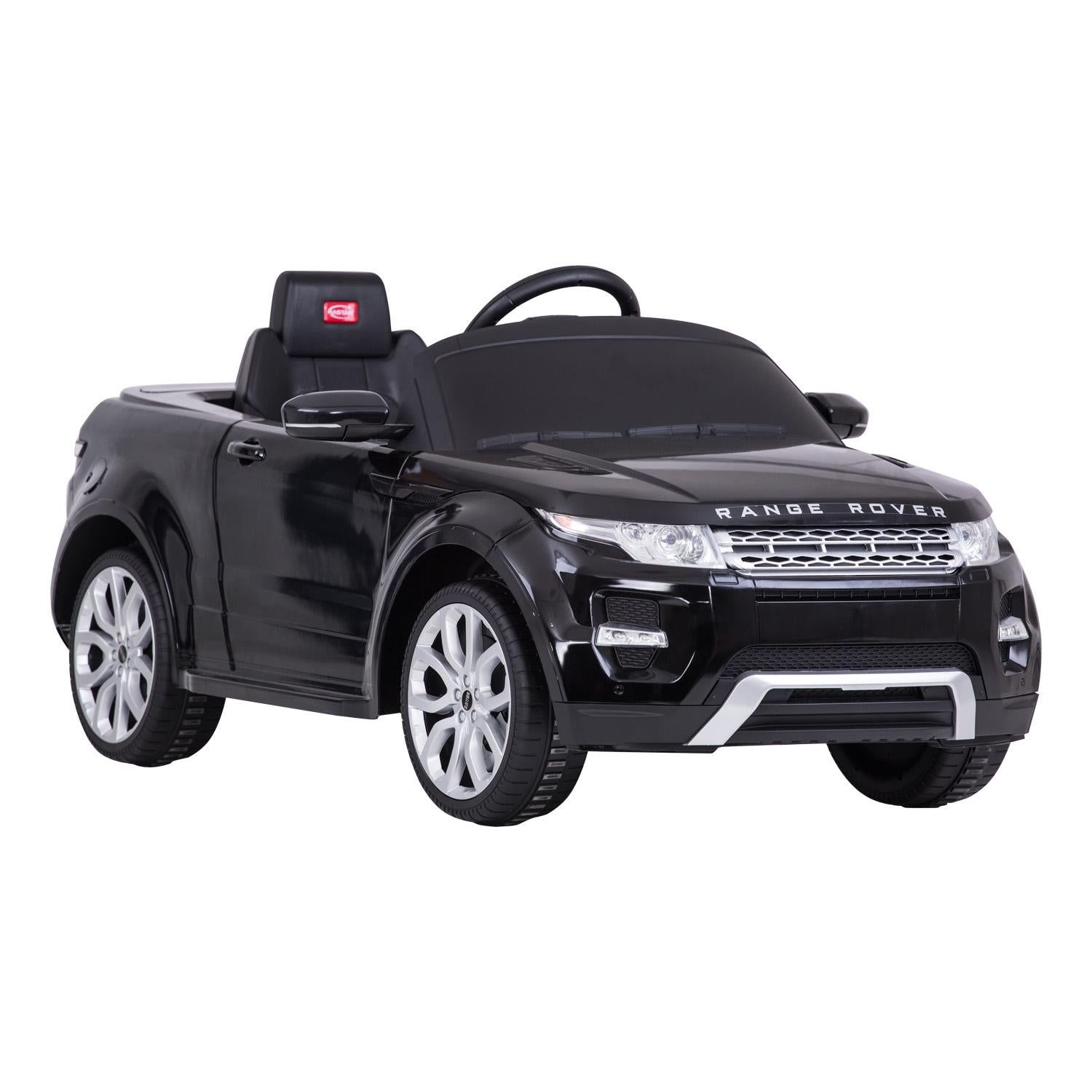 Land Rover 12 volt Ride on power battery car for kids Remote control LED ligths MP3 Engine Sounds  - Black