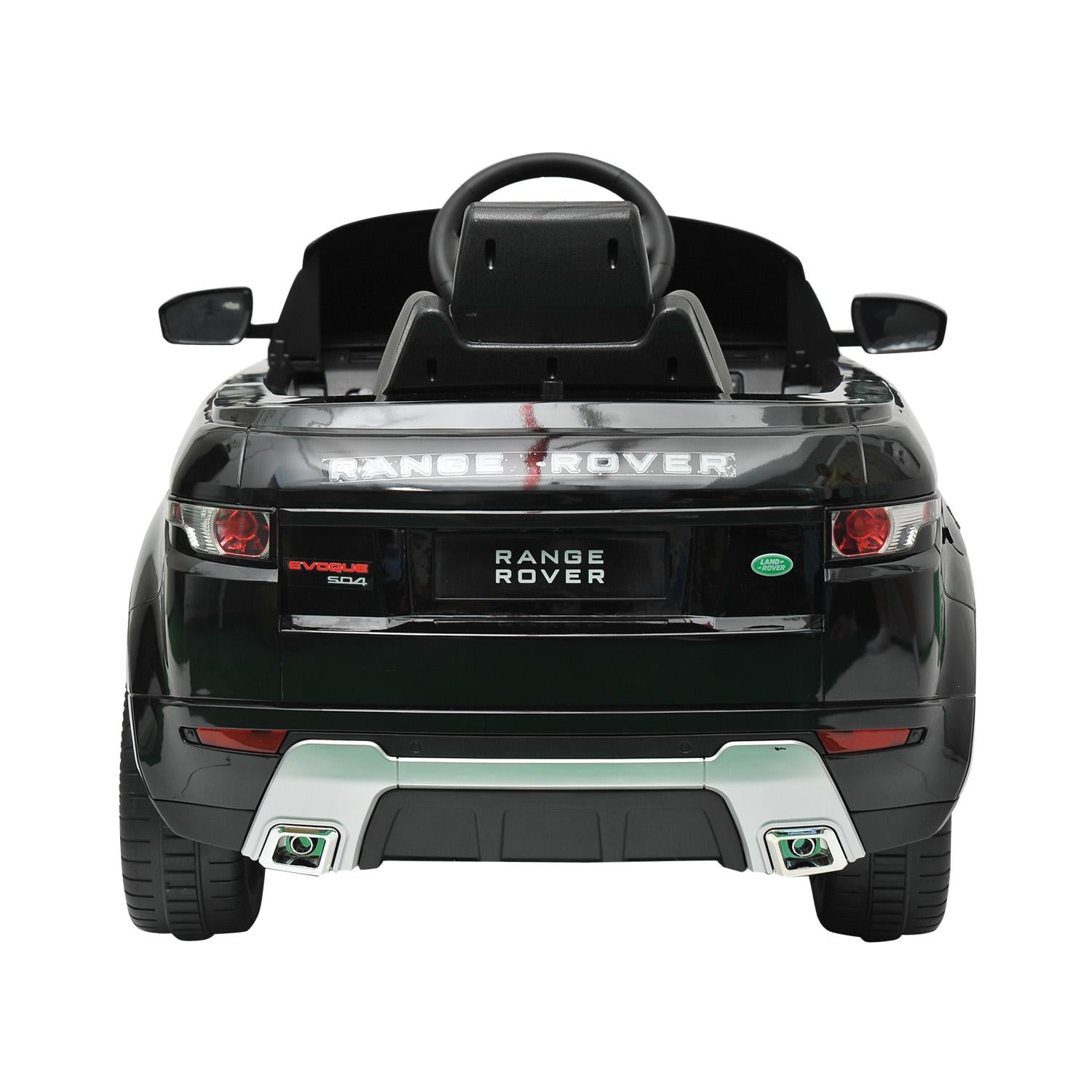 Land Rover 12 volt Ride on power battery car for kids Remote control LED ligths MP3 Engine Sounds  - Black